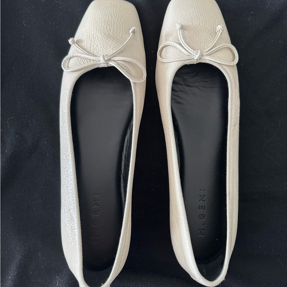 M Gemi Rosa Cream Patent Women's ballerinas 41